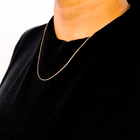 Haus of Brilliance Solid 10K Yellow Gold 0.5mm Rope Chain Necklace 20